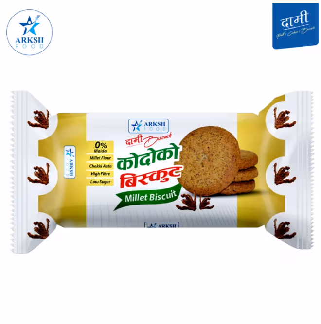 Arksh Food Dami Biscuit (Kodo/Millet) - 50g